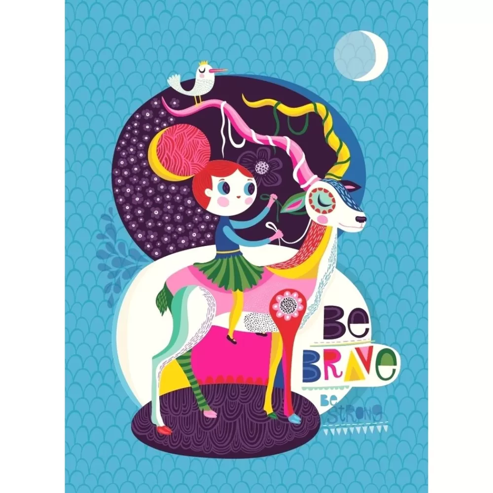 Fashion Kidzsupplies Petit Monkey Kinderposter Be Brave