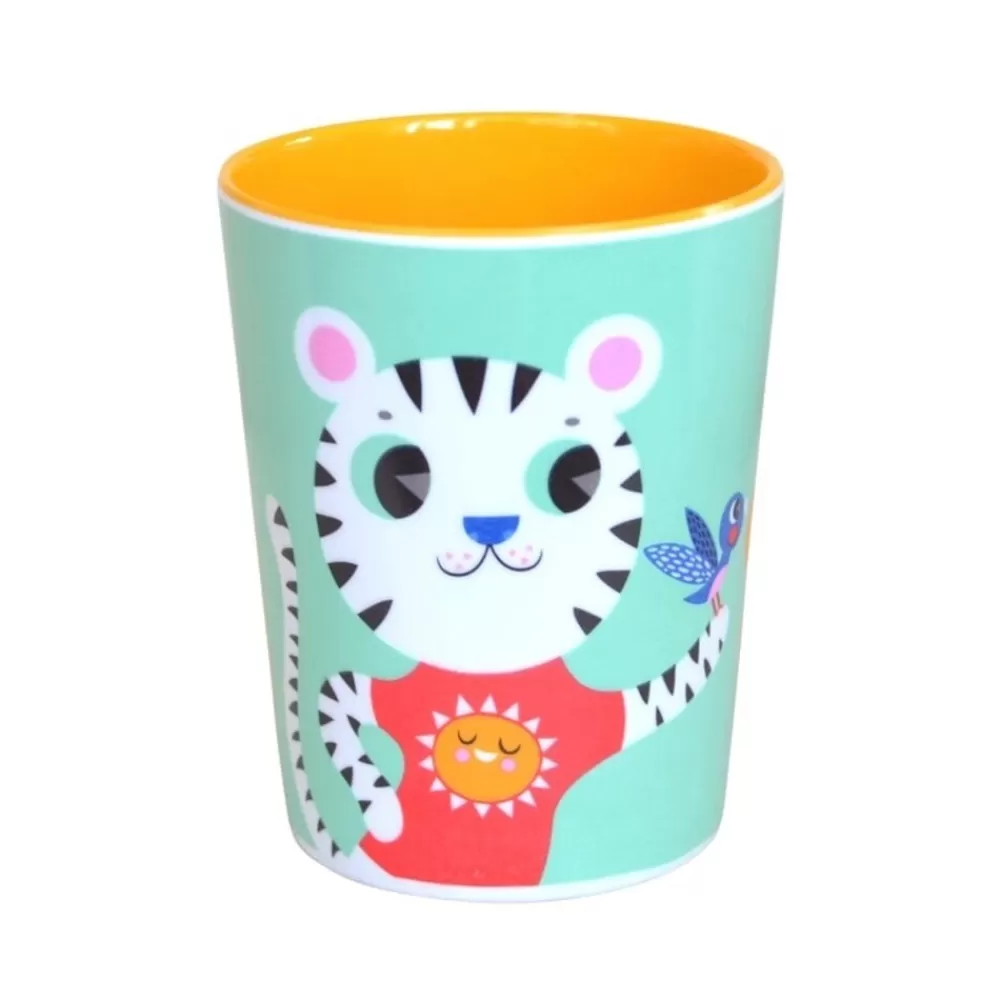 New Kidzsupplies Petit Monkey Melamine Kinderbeker Tijger En Leeuw