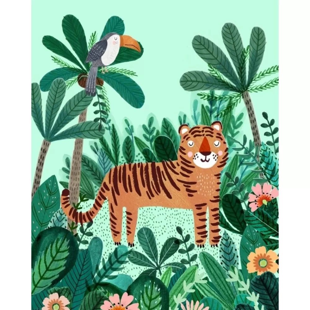 Shop Kidzsupplies Petit Monkey Poster Jungle Tijger