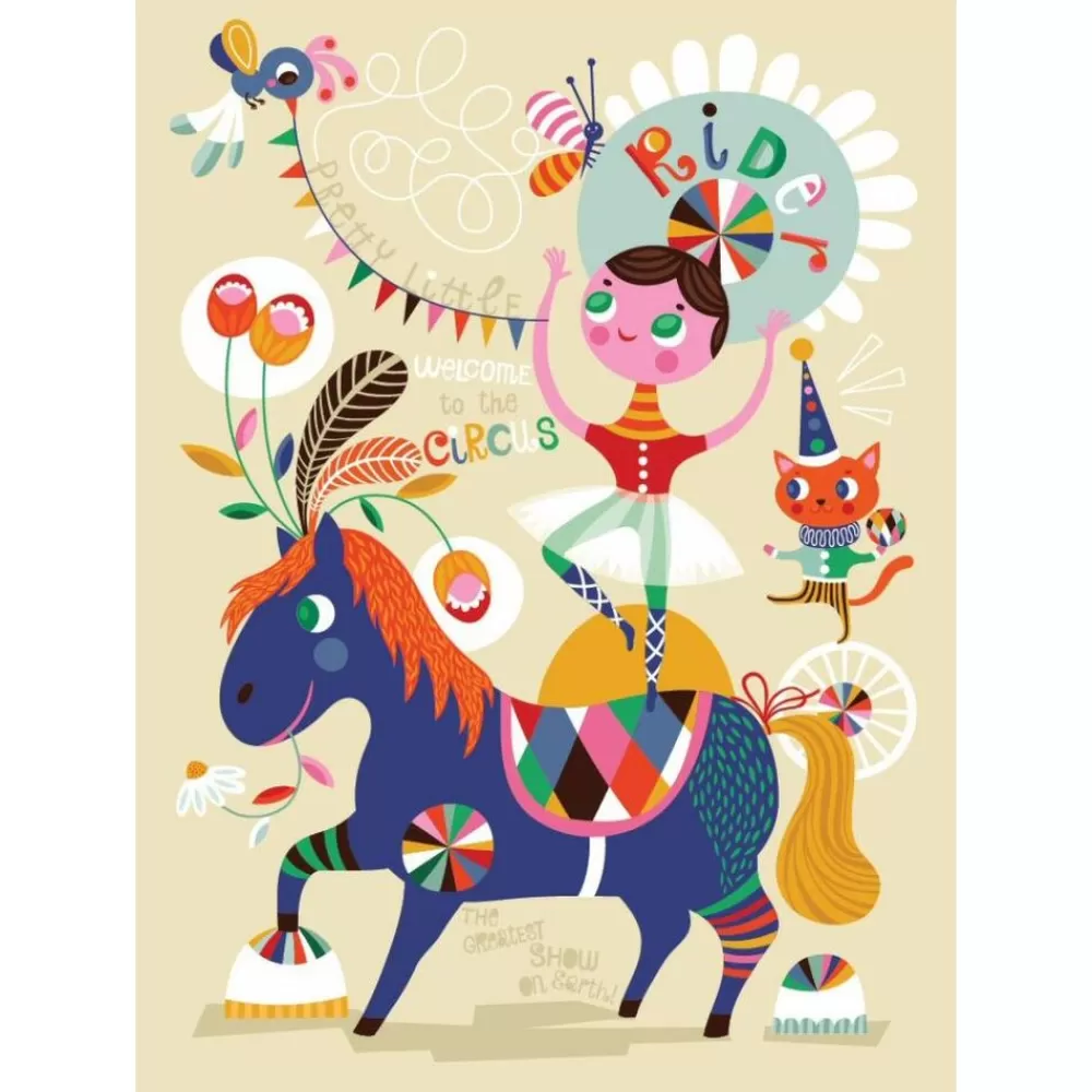 New Kidzsupplies Petit Monkey Poster Pretty Little Rider 50 Cm X 70 Cm