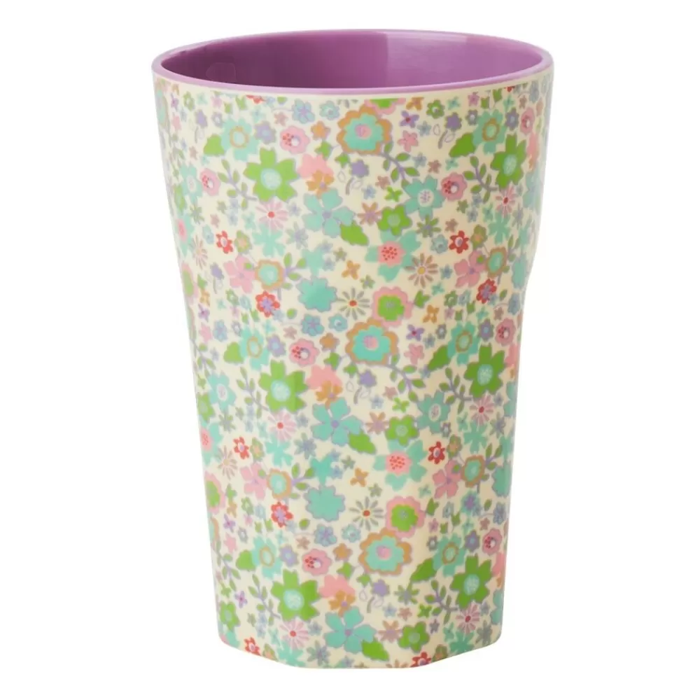 Sale Kidzsupplies Rice Hoge Melamine Beker Fall Floral Print Pastel