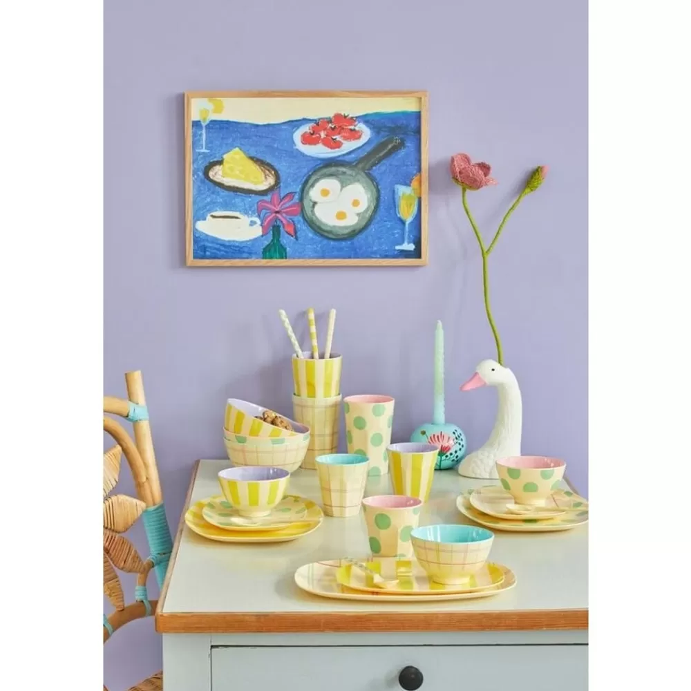 Shop Kidzsupplies Rice Hoge Melamine Beker Met Groene Stippen