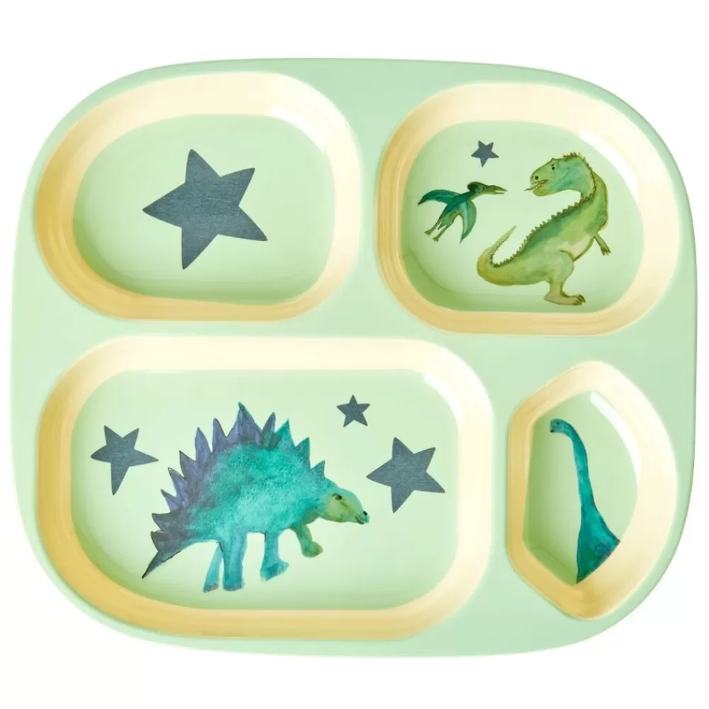 Flash Sale Kidzsupplies Rice Kinderbord Met Vakjes Dinosaurus Print