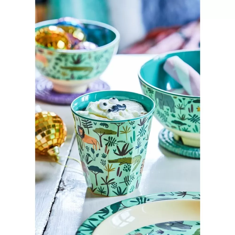 Flash Sale Kidzsupplies Rice Melamine Beker Jungle Print Groen