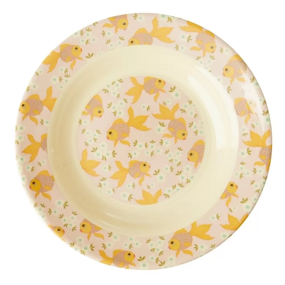 Online Kidzsupplies Rice Melamine Diep Bord Goldfish Print