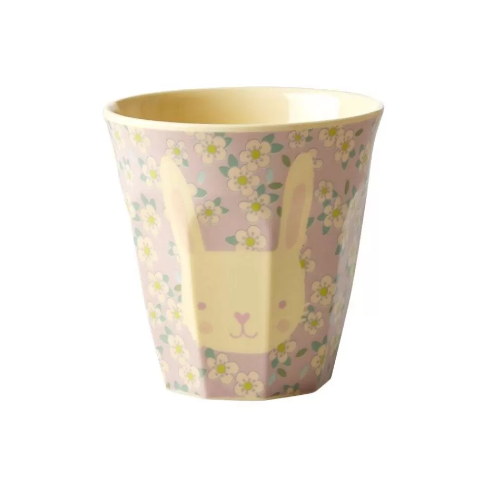 Outlet Kidzsupplies Rice Melamine Kinderbeker Konijn Met Bloemen Print