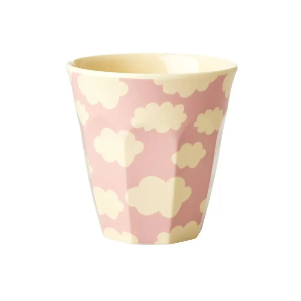 Shop Kidzsupplies Rice Melamine Kinderbeker Wolken Roze