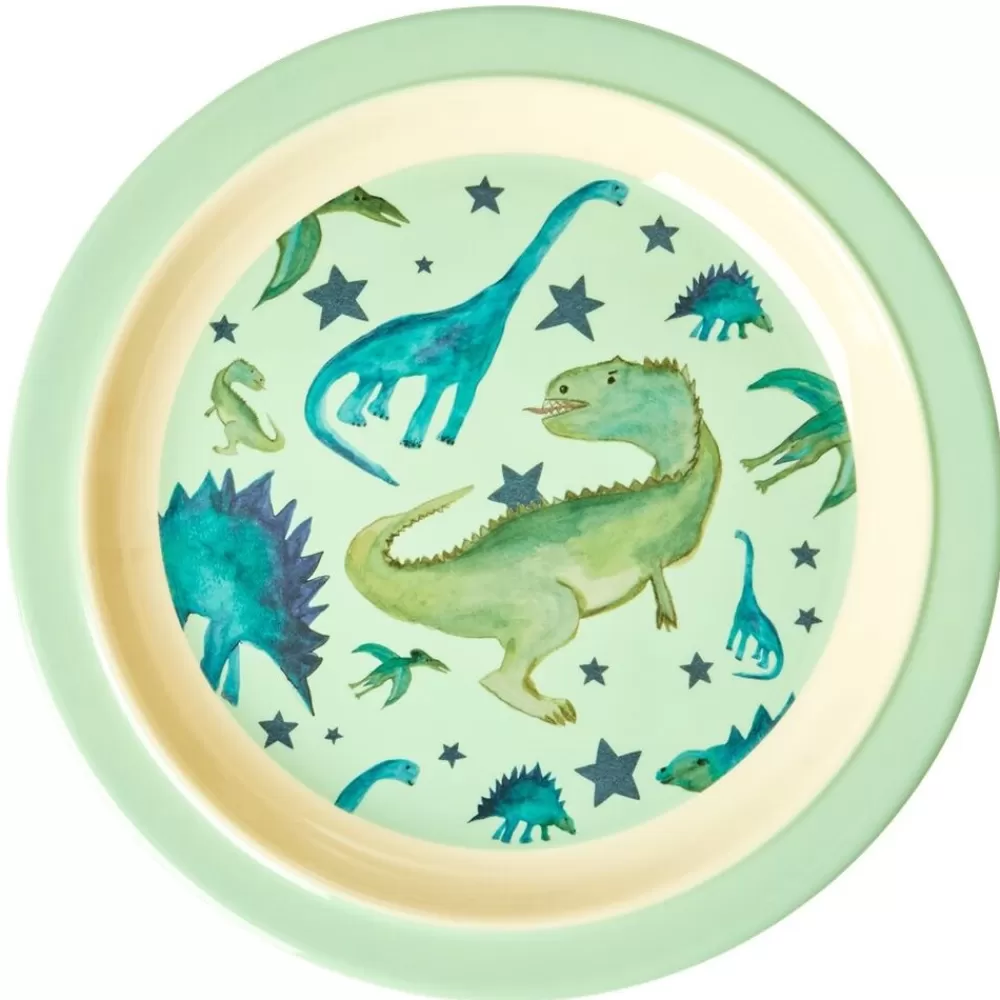 Online Kidzsupplies Rice Melamine Kinderbord Dino Print