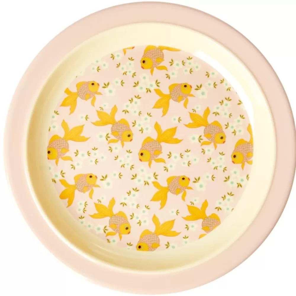 Flash Sale Kidzsupplies Rice Melamine Kinderbord Goudvis Print