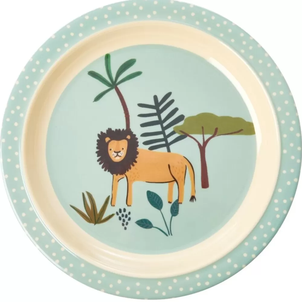 New Kidzsupplies Rice Melamine Kinderbord Jungle Leeuw