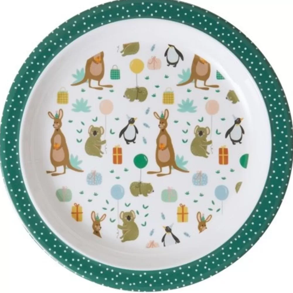 Shop Kidzsupplies Rice Melamine Kinderbord Party Animals Groen