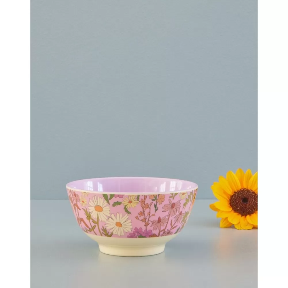 Hot Kidzsupplies Rice Melamine Kom Bloemen Daisy Dearest Print