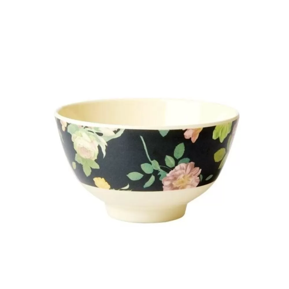 Sale Kidzsupplies Rice Melamine Kom Bloemen Dark Rose Print Klein