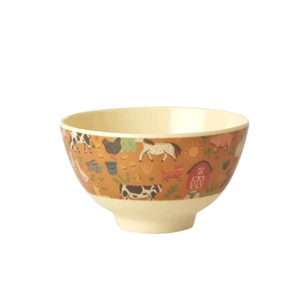 Cheap Kidzsupplies Rice Melamine Kom Boerderij Print Klein