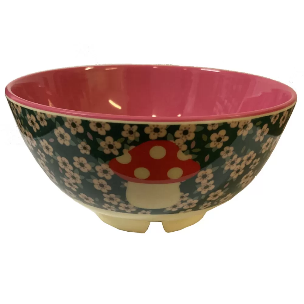 Online Kidzsupplies Rice Melamine Kom Paddenstoel Op Bloemen Print