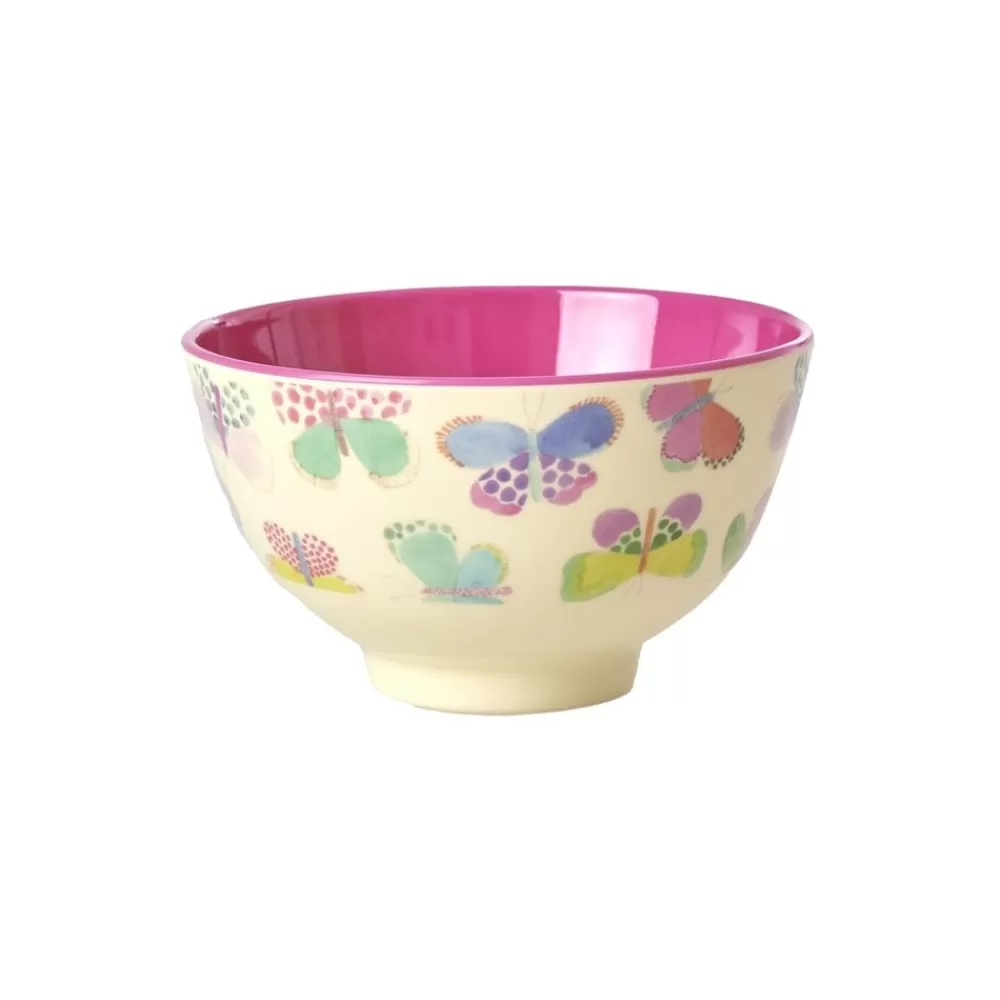 Online Kidzsupplies Rice Melamine Kom Vlinders Butterfly Print Klein