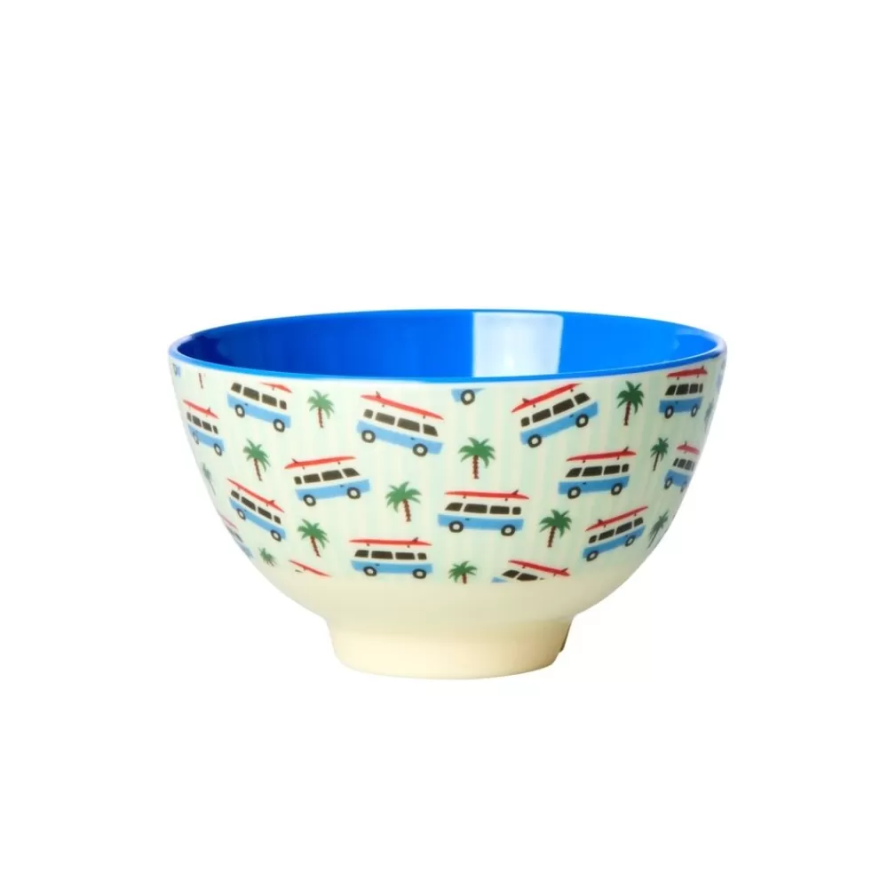 Discount Kidzsupplies Rice Melamine Kom Voertuigen Surf Van Print