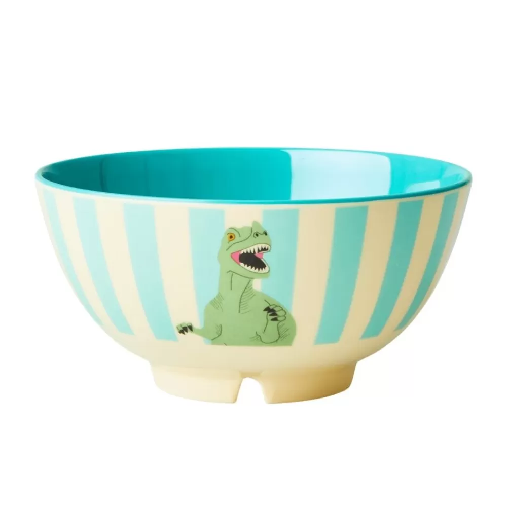 Shop Kidzsupplies Rice Melamine Komdinosaurus Print Met Strepen