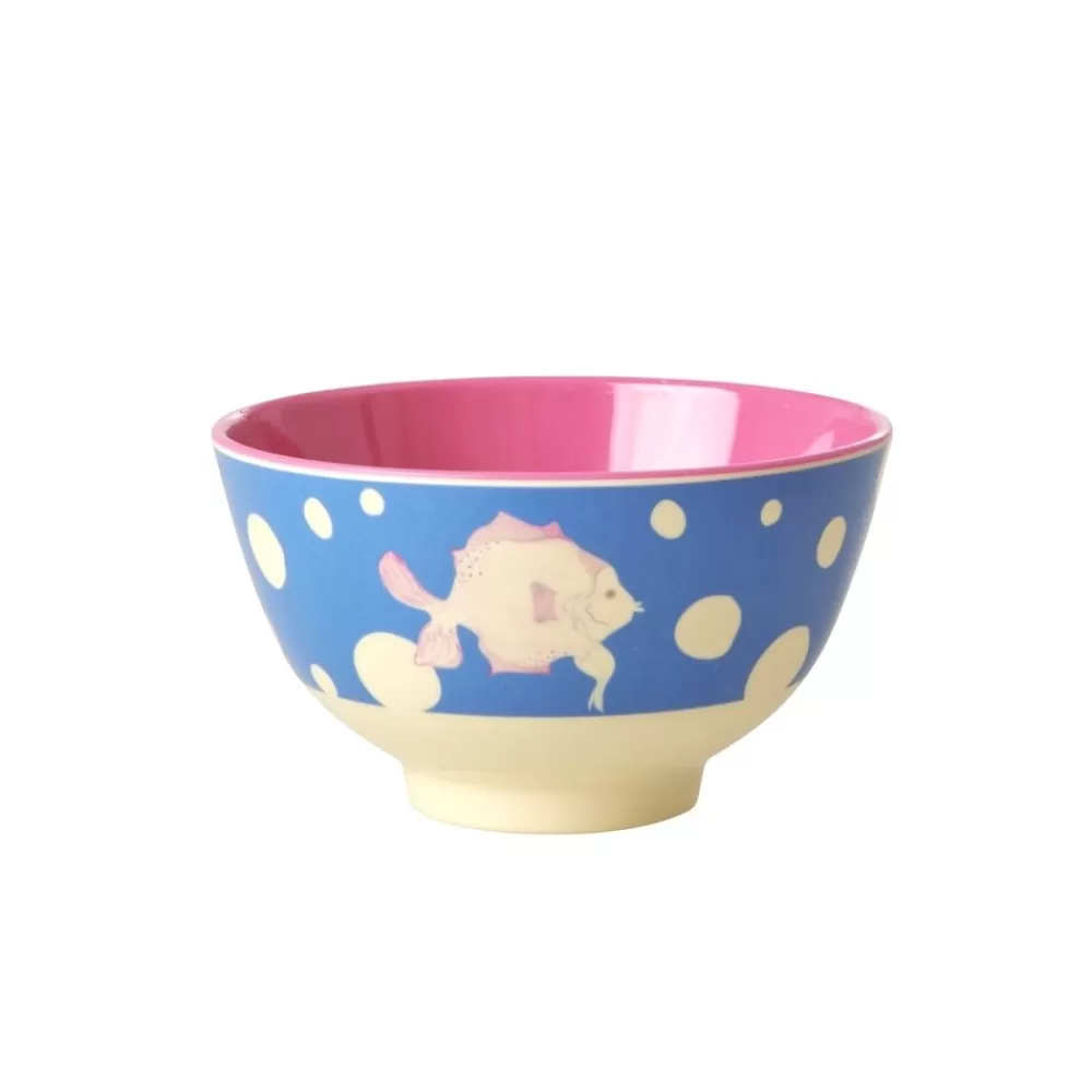 Store Kidzsupplies Rice Melamine Kommetje Vis Print Blauw