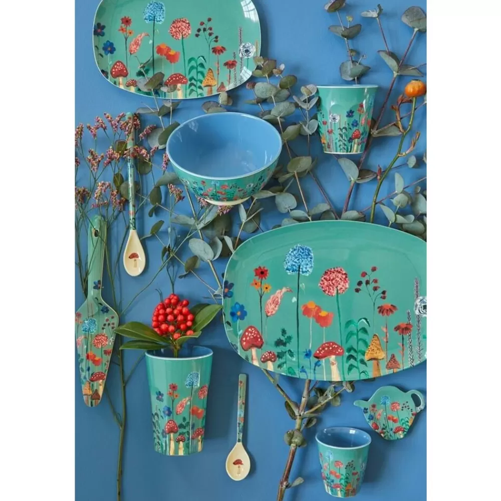 Fashion Kidzsupplies Rice Melamine Lepel Winter Flower Collage Print