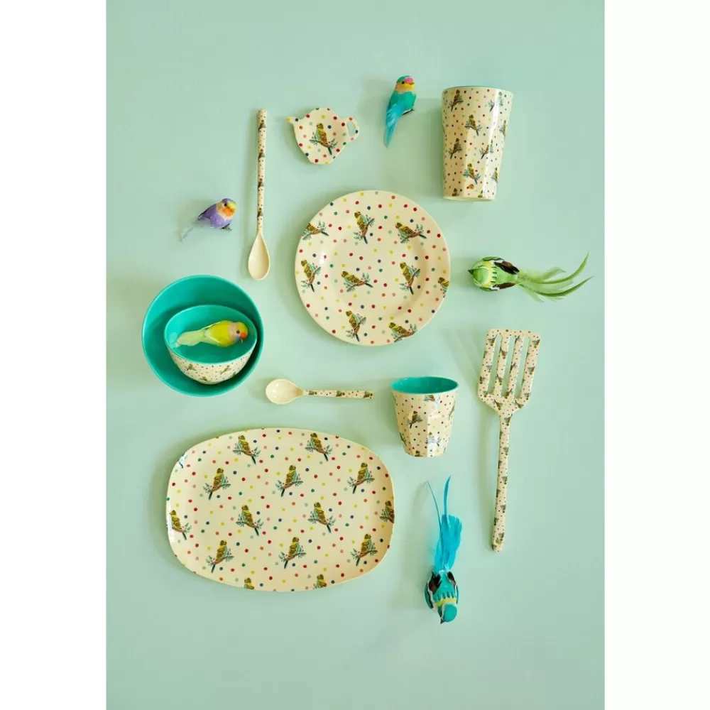 Online Kidzsupplies Rice Melamine Schaal Parkieten Budgie Print