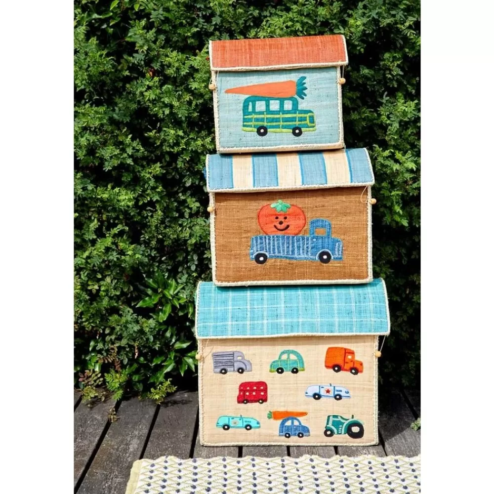 Store Kidzsupplies Rice Speelgoedkist Happy Cars Middelgroot