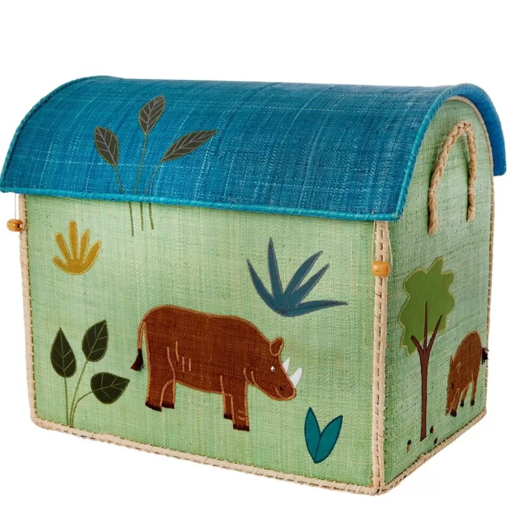 Best Kidzsupplies Rice Speelgoedkist Huis Jungle Neushoorn