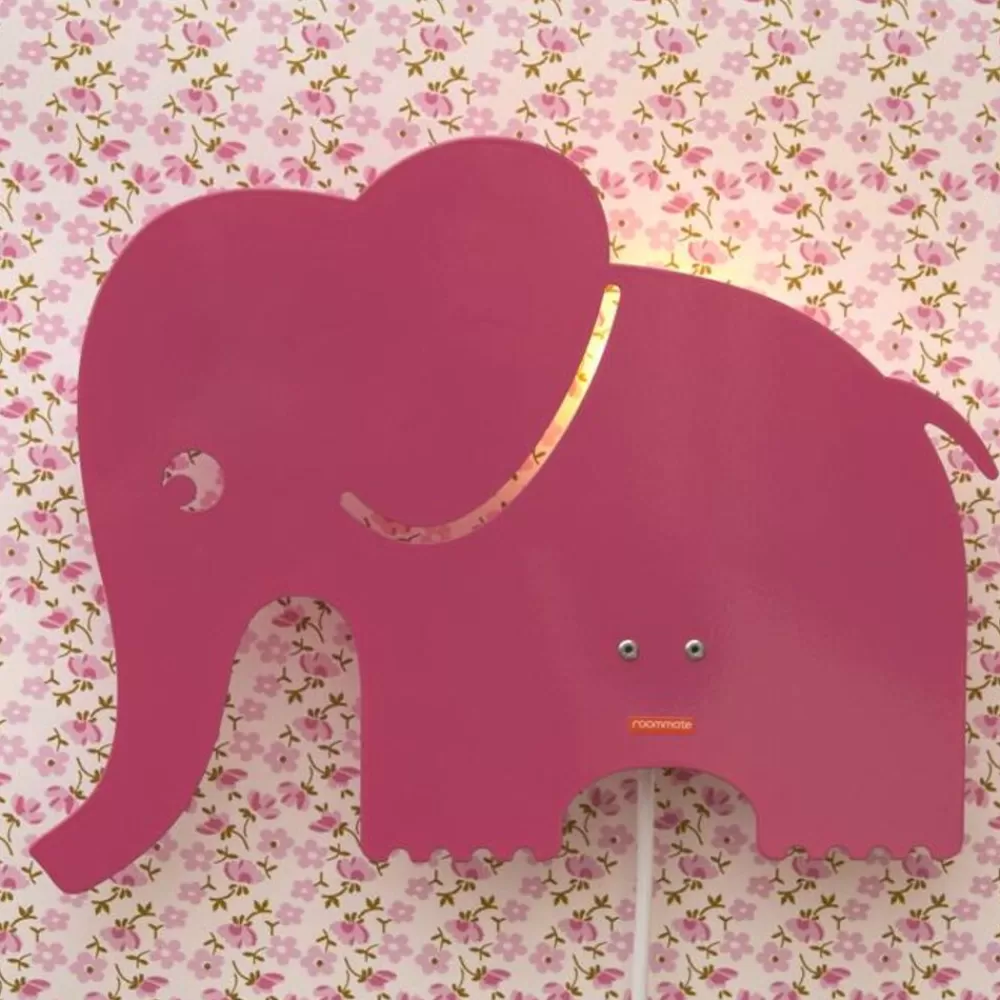 Discount Kidzsupplies Roommate Roommate Wandlamp Olifant Roze