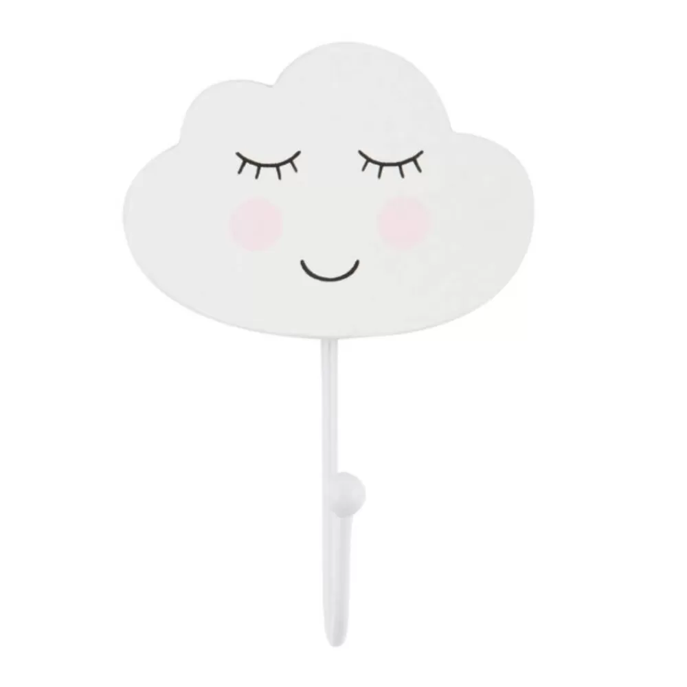 Sale Kidzsupplies Sass & Belle Kinderkapstokje Wolk Smiling Cloud Wit