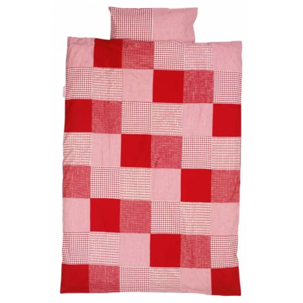 Sale Kidzsupplies Taftan Taftan Beddengoed Ruit Patch Rood