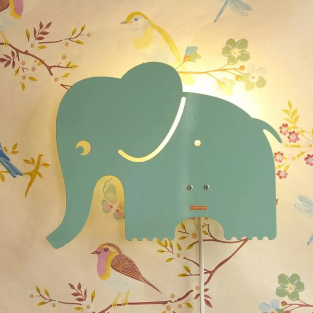 Clearance Kidzsupplies Wandlamp Kinderkamer Olifant Pastel Blauw Groen