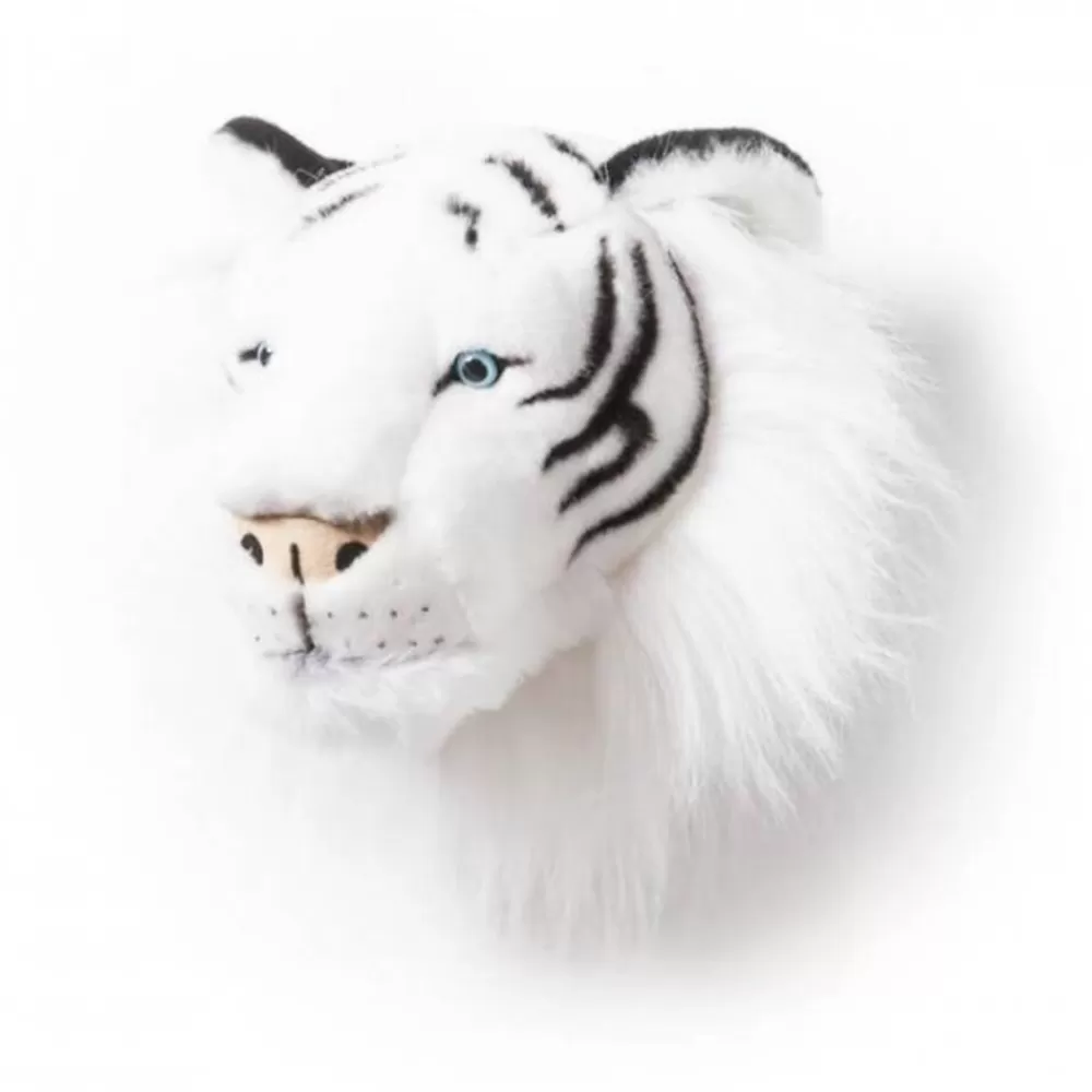 Cheap Kidzsupplies Wild & Soft Dierenkop Tijger Wit